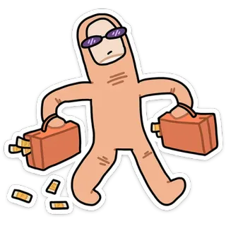 ⭐ 8c7dc136 拇指, 钱, 手机壳, 卡通, 酷, 美元, 富有, 太阳镜 telegram sticker