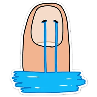 😭 93ea346e 悲伤, 哭泣, 拇指, 情绪, 眼泪 telegram sticker