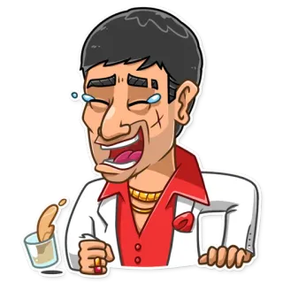 😂 76a5a9c8 Tony Montana Scarface film, cocaïne, gangster, années 80, cubain whatsapp sticker