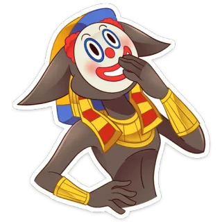 🤡 68a8f048 postać, egipski, klaun, maska telegram sticker