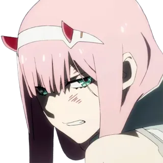🖤 4be4f2e5 Zero Two Darling in the Franxx 动漫, 卡通, 角色, 02, Darling in the Franxx telegram sticker