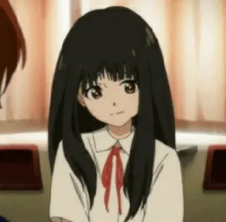 🧚‍♀ 0df57859 anime, girl, school uniform, long hair telegram sticker