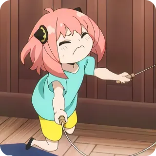 🙂 1a3c0f08 Anya Forger Spy x Family Anime, Spy x Family, Anya Forger, Cartoon, Schattig, Manga whatsapp sticker