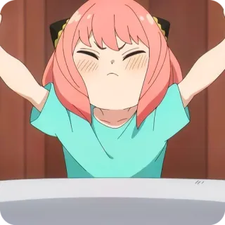 🙂 b6b5c8a0 Anya Forger Spy x Family Anime, Spy x Family, Anya Forger, schattig, Cartoon whatsapp sticker