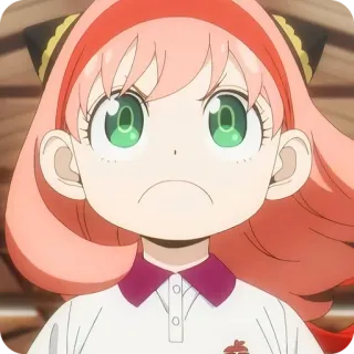 🙂 bb0cc3f1 Anya Forger Spy x Family Anime, Spy x Family, Anya, Anya Forger, schattig, cartoon whatsapp sticker