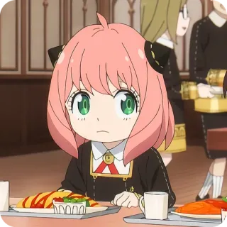 🙂 bbfb5314 Anya Forger Spy x Family Anya Forger, Spy x Family, anime, schattig, kind, kawaii whatsapp sticker