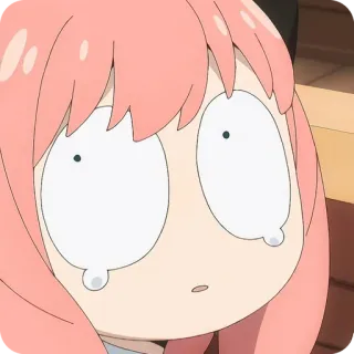 🙂 d256f97a Anya Forger Spy x Family anime, spy x family, anya, forger, grappig, reactie, schattig whatsapp sticker