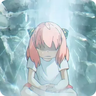 🙂 fb705c64 Anya Forger Spy x Family Anime, Meisje, Esper, Verdrietig, Schattig, Spy x Family, Anya Forger whatsapp sticker