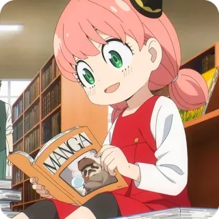 🙂 fcdc5296 Anya Forger Spy x Family MANGA Anime, Manga, Meisje, Kind, Spy x Family, Forger, Anya whatsapp sticker