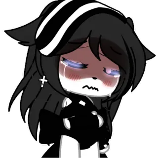 😭 76da0577 грустный, плачущий, аниме, цифровое искусство, иллюстрация telegram sticker