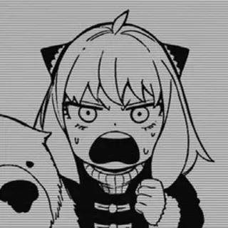 🥜 1fda4a51 Anya Forger Spy × Family anime, meisje, boos, cartoon, Spy Family, Anya, Forger telegram sticker