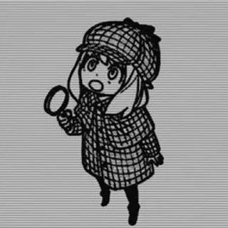 🥜 92a144db Anya Forger Spy x Family Anime, Detective, Vergrootglas, Anya Forger, Spy x Family telegram sticker