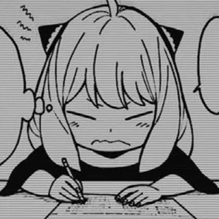 🥜 f7626427 Anya Forger Spy x Family Anime, Spy x Family, Anya Forger, schattig, Manga, Studeren, Cartoon telegram sticker