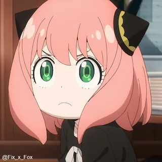 Anya Forger p2 @fix_x_fox whatsapp stickers