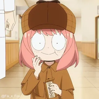 😋 a160c76c Anya Forger Spy x Family 애니메이션, 스파이 패밀리, 아냐, 귀여운, 웃긴 telegram sticker