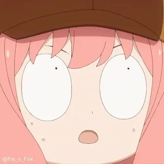 😳 c2a7ef3c Anya Forger Spy x Family 애니메이션, 만화, 스파이 패밀리, 아냐 포저, 충격, 반응 telegram sticker