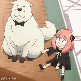 😱 daedc014 Anya Forger Spy x Family 강아지, 귀여운, 애니메이션, 스파이 패밀리, 아냐 telegram sticker
