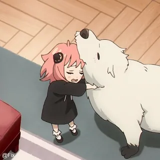 🤗 e6127738 Anya Forger Spy x Family 아냐, 스파이 패밀리, 애니메이션, 강아지, 귀여운 telegram sticker