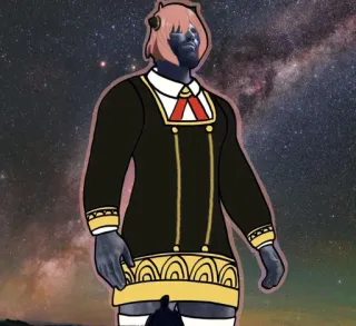 😏 26220a66 Anya Forger Spy x Family Anime, Anya, Spy x Family, Postać, Kreskówka, Gigant telegram sticker