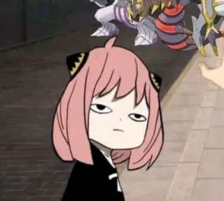 😒 27ba2411 Anya Forger Spy x Family Anime, Spy x Family, Anya Forger, Kreskówka, Śmieszne, Meme, Postać telegram sticker
