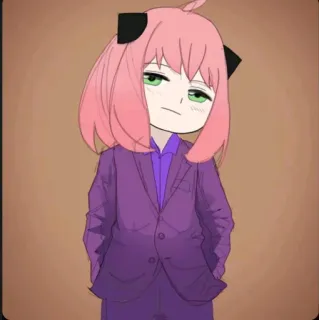 😏 530f8f06 Anya Forger Spy × Family anime, kreskówka, postać, spy x family, anya telegram sticker