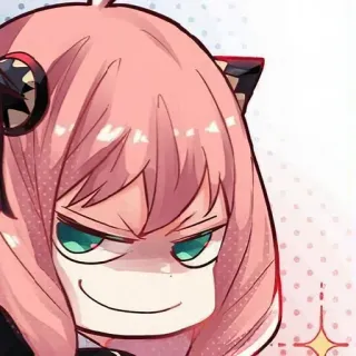 😈 5ddba37a Anya Forger Spy x Family Anya Forger, Spy x Family, Anime, Postać, Kreskówka telegram sticker