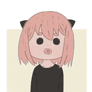 😄 876dad90 Anya Forger Spy x Family Anime, Manga, Spy x Family, Anya Forger, Słodkie, Kreskówka telegram sticker