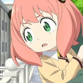 🙂 04aee64f Anya Forger Spy x Family Аниме, Мультфильм, Персонаж, Девушка telegram sticker