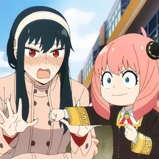 🙂 15bc95bc Anya Forger Spy x Family Аниме, Мультфильмы, Персонажи, Spy x Family, Аня telegram sticker