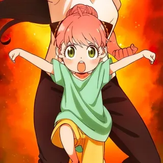 🙂 20a1997d Anya Forger Spy x Family Аниме, Spy x Family, Аня Форджер, Мультфильм, Милый telegram sticker