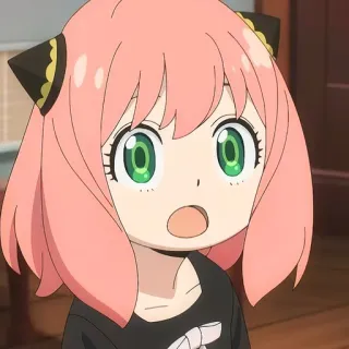 🙂 210cbf87 Anya Forger Spy x Family аниме, милый, мультфильм, персонаж telegram sticker