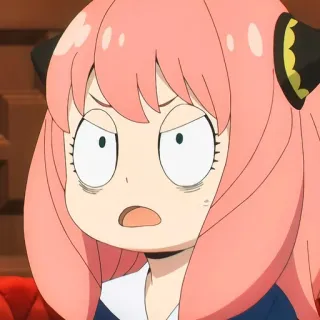 🙂 27c9d506 Anya Forger Spy × Family Аниме, Spy x Family, Аня Форджер, Мультфильм, Смешной, Милый, Розовые волосы telegram sticker