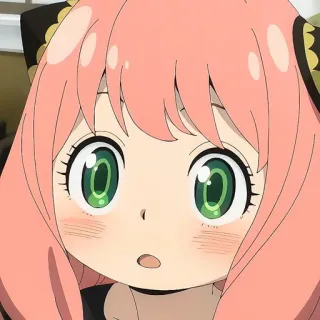 🙂 328a4949 Anya Forger Spy × Family Аня Форджер, Spy x Family, аниме, розовые волосы, милый, мультфильм telegram sticker