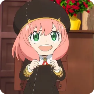 🙂 49ef50d4 Anya Forger Spy x Family Аниме, Девушка, Персонаж, Spy x Family, Аня Форджер telegram sticker