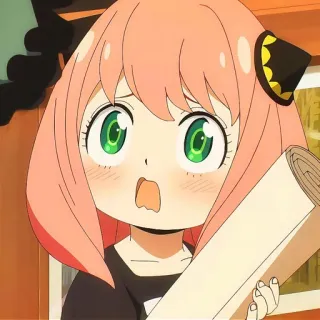 🙂 4aa4081f Anya Forger Spy x Family аниме, мультфильм, Spy x Family, Аня, Форджер, милый, каваий telegram sticker