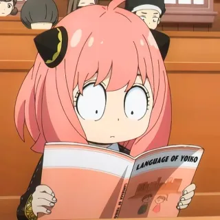 🙂 5af25d39 Anya Spy x Family LANGUAGE OF YOIKO Аниме, Spy x Family, Аня Форджер, Мультфильм, Язык telegram sticker