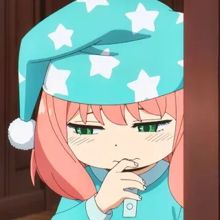 🙂 7033542b Anya Forger Spy x Family Аниме, Девочка, Мультфильм, Милый, Сонный, Аня, Spy x Family telegram sticker