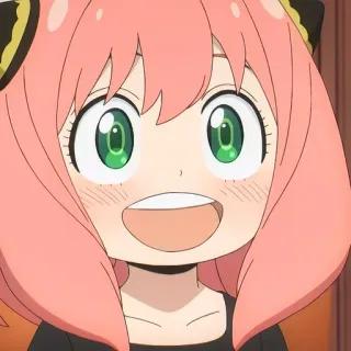 🙂 7b084fe1 Anya Forger Spy x Family Аниме, Spy x Family, Аня Форджер, Мультфильм telegram sticker