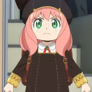 🙂 7ba78968 Anya Forger Spy × Family Аниме, Девушка, Розовые волосы, Аня, Spy x Family telegram sticker