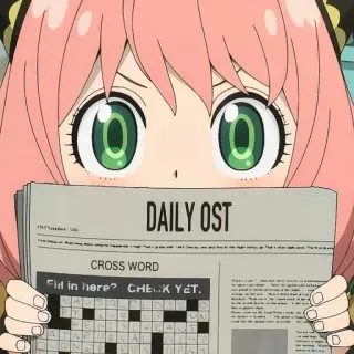 🙂 7c1742d3 Anya Forger Spy x Family DAILY OST, Fill in here? CHECK YET. Аниме, Spy x Family, Аня, Кроссворд, Газета telegram sticker