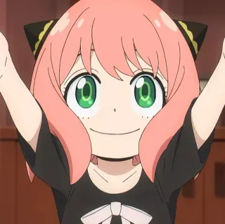 🙂 7f038de5 Anya Forger Spy × Family аниме, мультфильм, Семья шпиона, Аня Форджер, милый, каваи telegram sticker