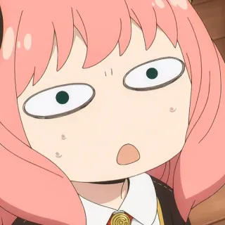 🙂 8f159553 Anya Spy x Family аниме, spy x family, аня форджер, мультфильм, смешное лицо telegram sticker