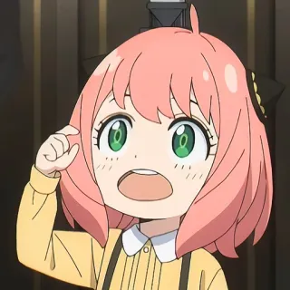 🙂 904c323a Anya Spy x Family Аниме, Мультфильм, Персонаж, Аня, Spy x Family telegram sticker