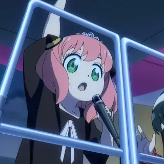 🙂 9c866462 Anya Forger Spy x Family аниме, spy x family, аня, форджер, каваи, мультфильм, милый telegram sticker