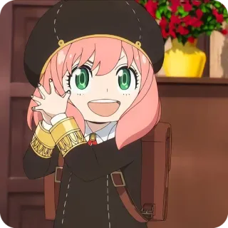 🙂 a4703a31 Anya Forger Spy x Family аниме, spy x family, аня форджер, мультфильм, улыбка, счастливый telegram sticker