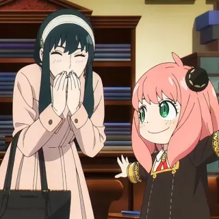 🙂 b2d48096 Anya Аня, Аниме, Мультфильм, Милый, Улыбается, Счастливый telegram sticker