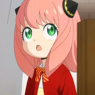 🙂 ba78a469 Anya Forger Spy x Family Аниме, Мультфильм, Spy x Family, Аня Форджер, милый telegram sticker