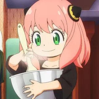 🙂 bf6b125a Anya Forger Spy x Family Аниме, Милый, Аня, Готовка, Spy x Family telegram sticker