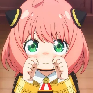 🙂 d260328d Anya Forger Spy x Family Аниме, Spy x Family, Аня Форджер, Милый, Мультфильм telegram sticker