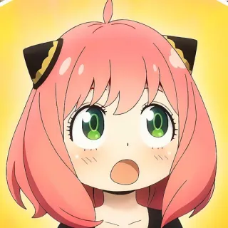 🙂 e594b3e3 Anya Forger Spy × Family Аниме, Семья шпиона, Аня Форджер, милый, мультфильм telegram sticker